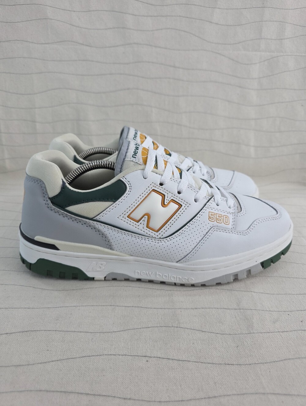 New Balance Mens 550 Nightwatch Pine Green/White Retro Sneakers BB550PWC Sz 10D